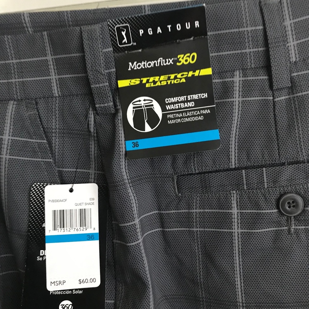 New men’s size 36 PGA TOUR comfort stretch shorts